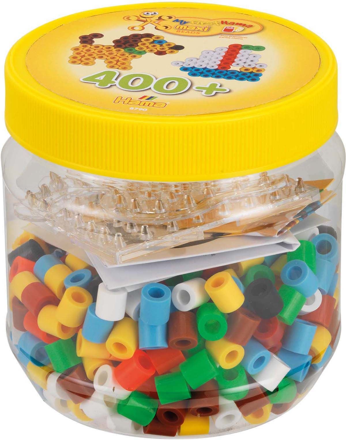 Hama Maxi Perleboks med Gult Lokk 400 stk