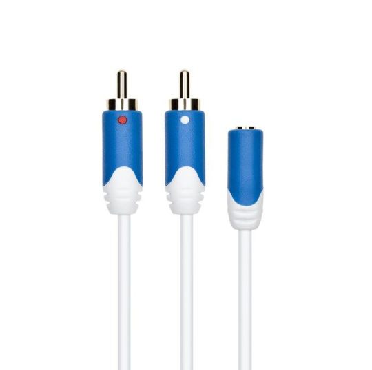 Luxorparts Blueconn-adapter 2 x RCA-hanner 3,5-hunn