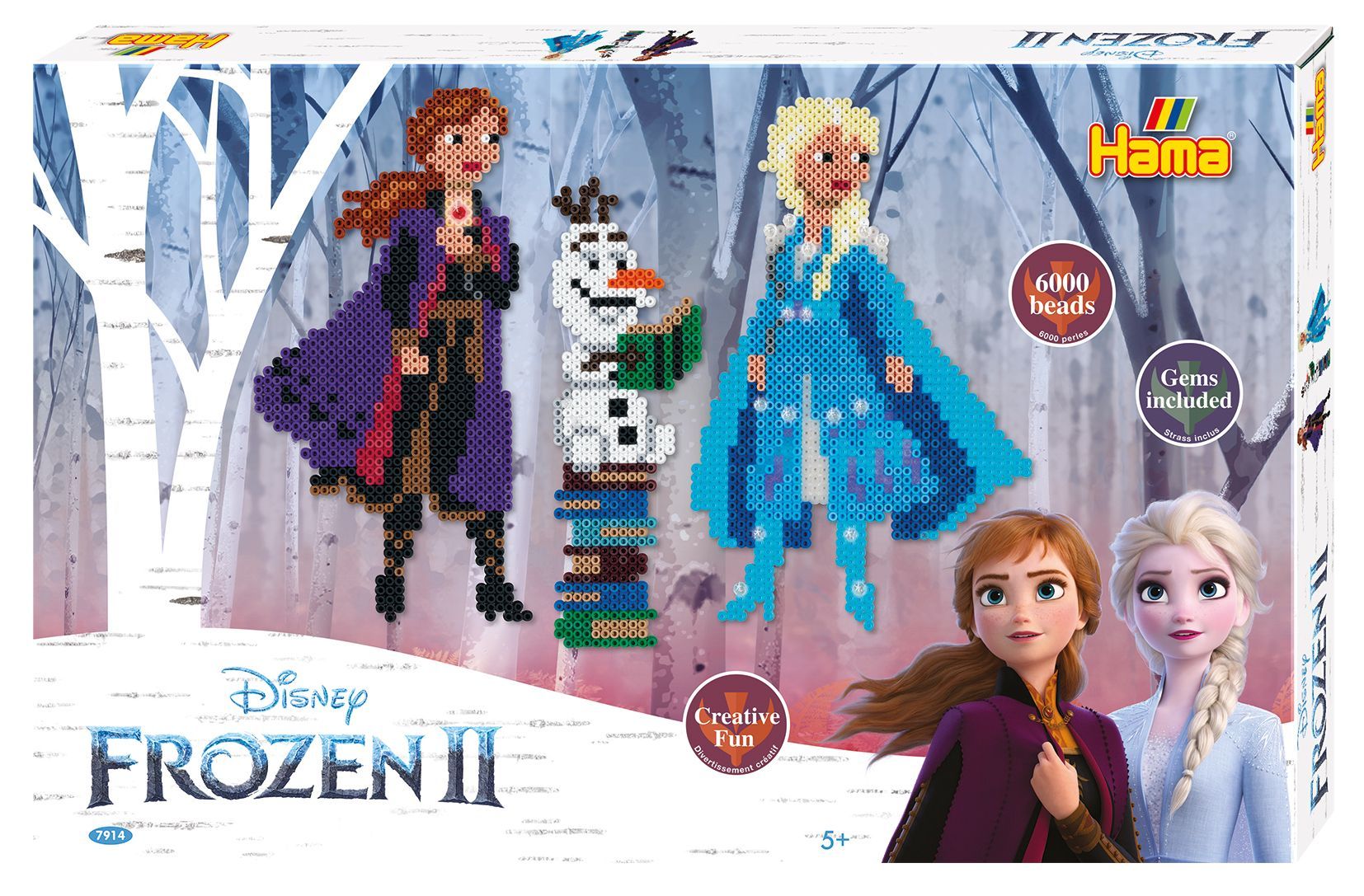 Hama Midi Perler Stor Gaveeske Disney Frozen II 6000 stk