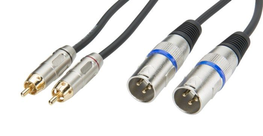 2 x XLR til 2 x RCA