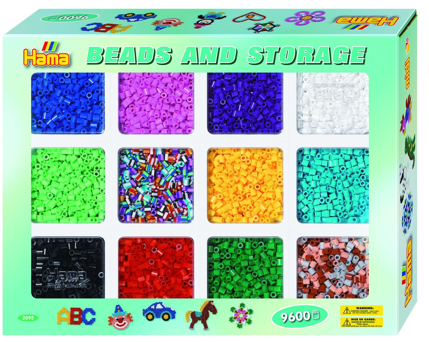 Hama Mini Perler og Oppbevaringseske, 9600 Stk