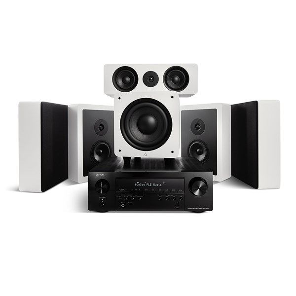 Denon AVR-X2700H + Argon Audio ALTO5WALL + ALTO C MK2 + BASS8 MK2 – 5.1 Hjemmekinoanlegg