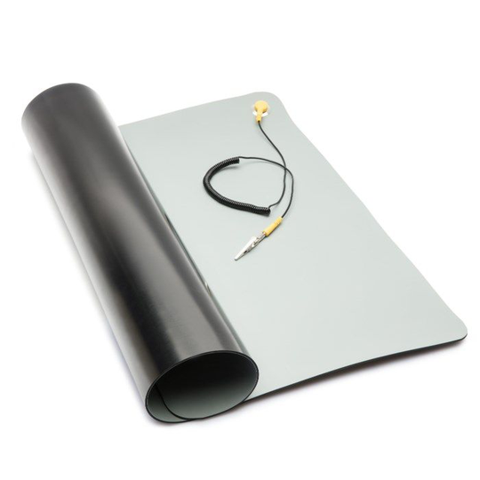 Luxorparts ESD-benkmatte med jordingsklemme - 50x60 cm