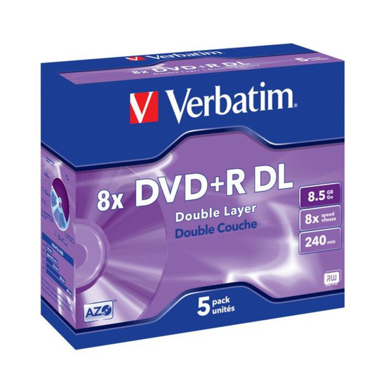 Verbatim DVD+R DL i etui 5-pk.