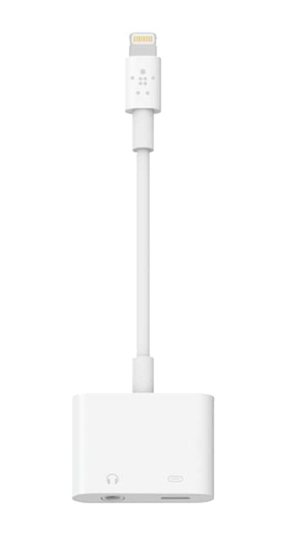 Belkin Lightning Audio + Charge Rockstar Lightning og 3,5 mm-adapter