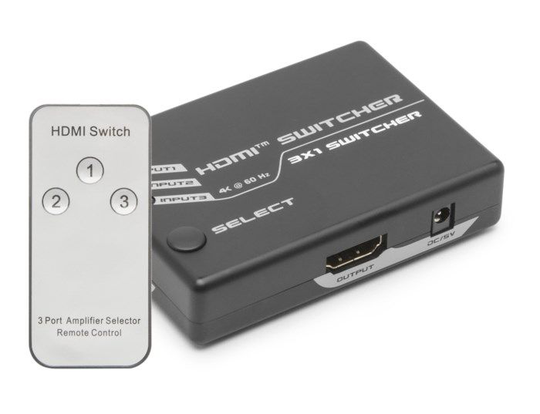 Luxorparts 4K HDMI-switch med fjernkontroll 3-veis