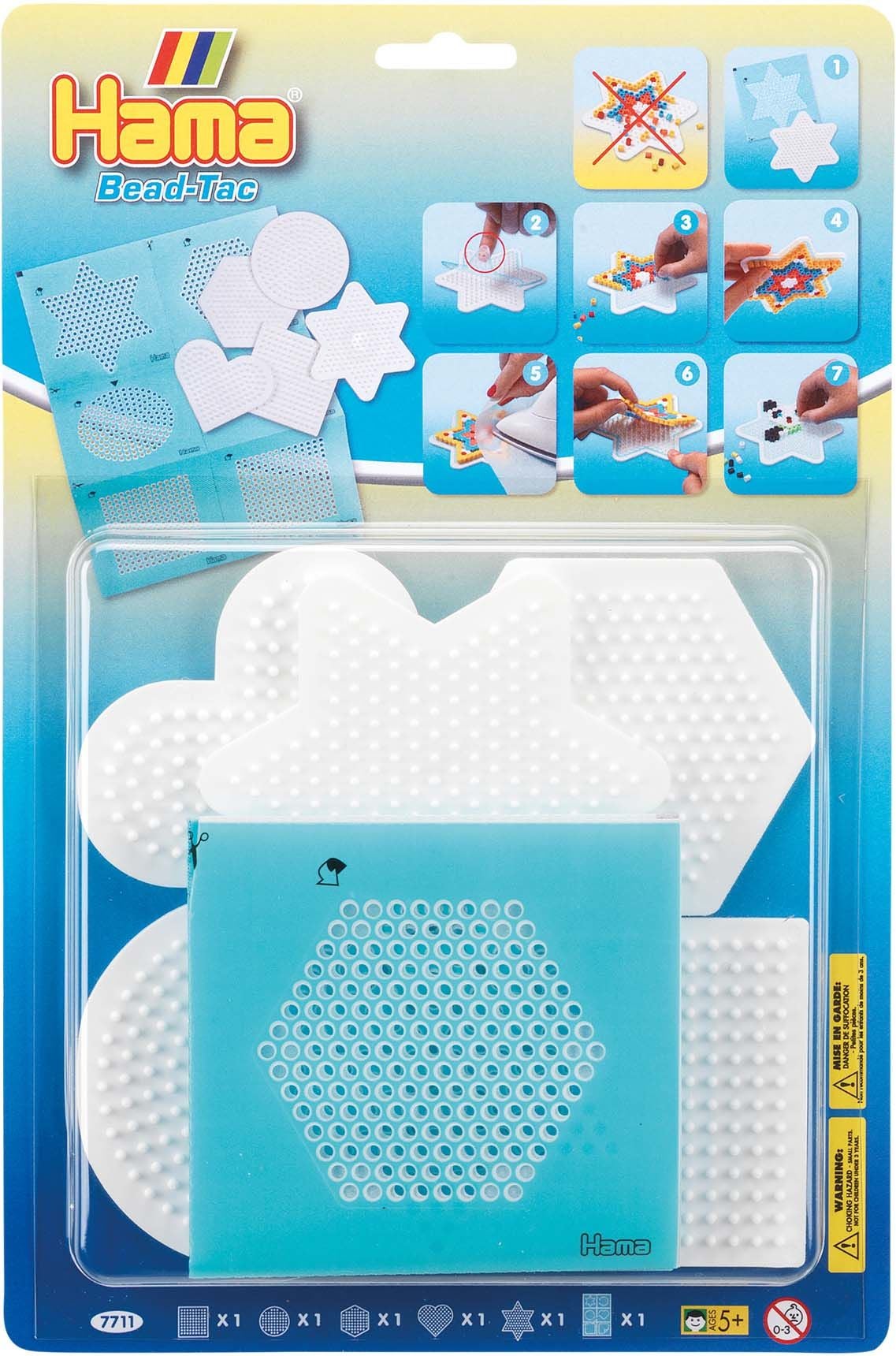 Hama Midi Blister Perlebrett 5 stk. med Bead-Tac
