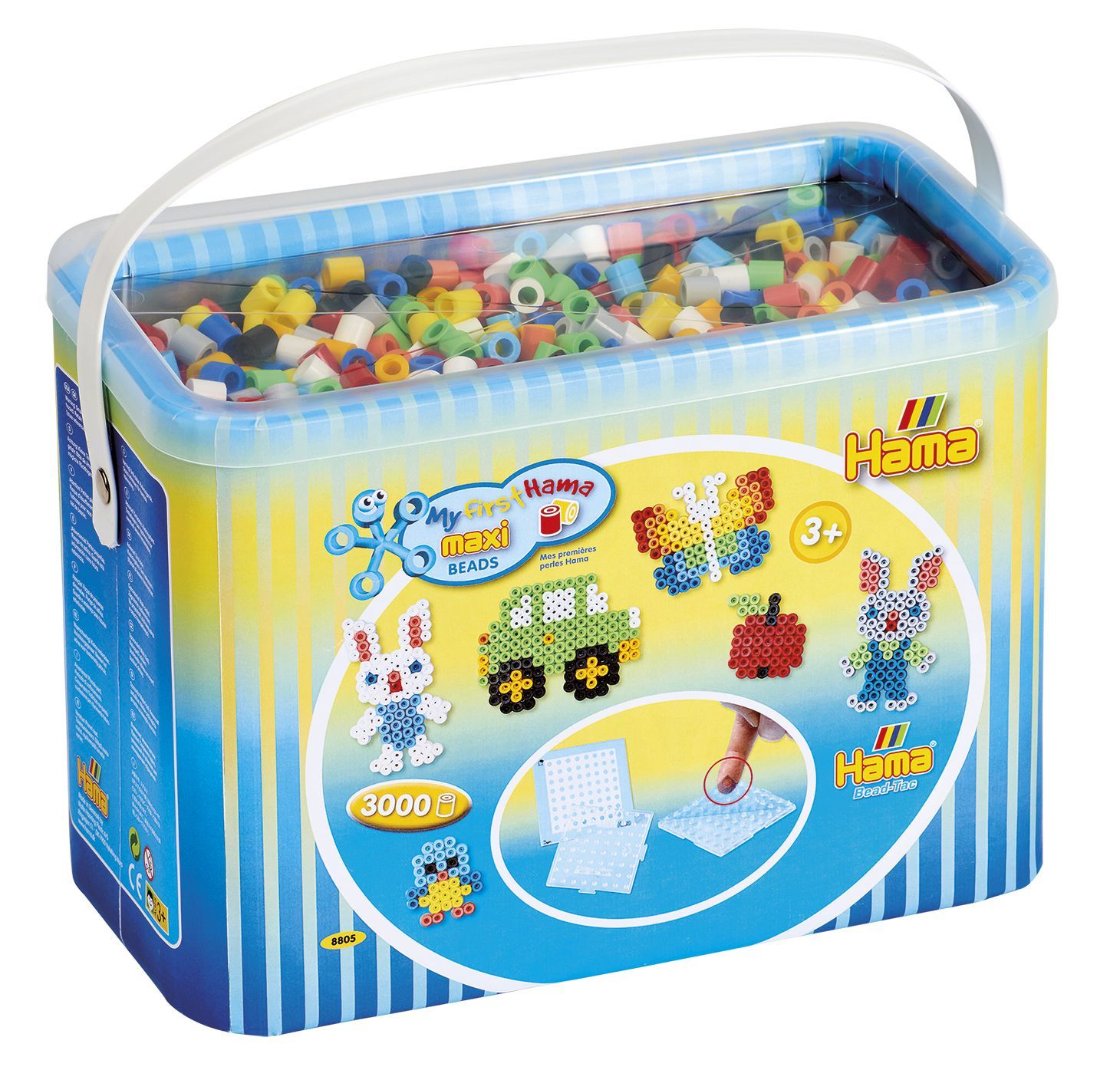 Hama Maxi Perler Med Perleplater, 3000 stk