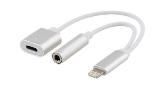 Lightning til Lightning og 3,5 mm-adapter Sølv