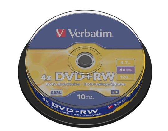 Verbatim DVD+RW på spindel 10-pk.