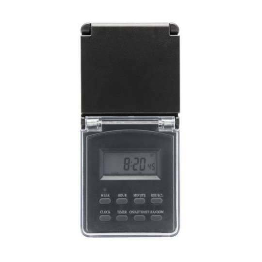 Luxorparts Digital timer 7 døgn for utendørsbruk