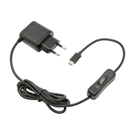Luxorparts Strømadapter for Raspberry Pi 4, 3 A med strømbryter